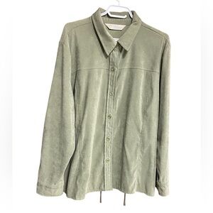 🌟Women Green Button-Down Shacket Style